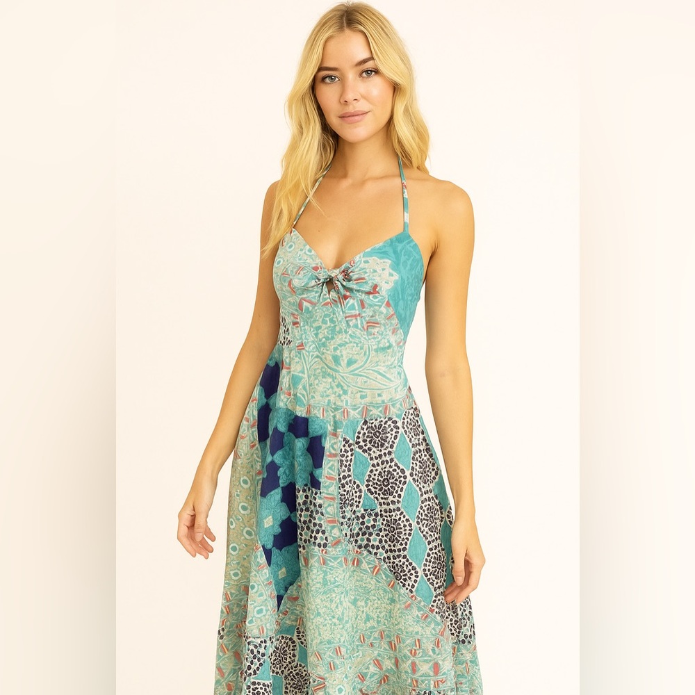 Metropark Mr.Black Blue Maxi Hanky Hem Dress